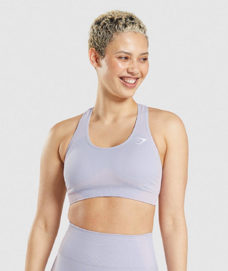 Gymshark Vital Seamless 2.0 Ženske Sportski Grudnjak Plave | HR 3476DFM